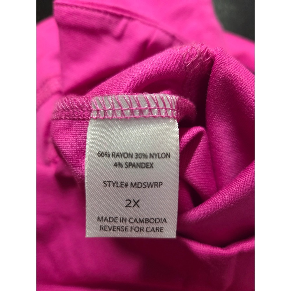 Dear Scarlett Its MAGIC Wide Leg Pants Hot Pink Plus Size 2X Pull On New - Picture 7 of 8